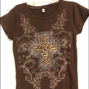 No brand - size Large women’s brown bling top
